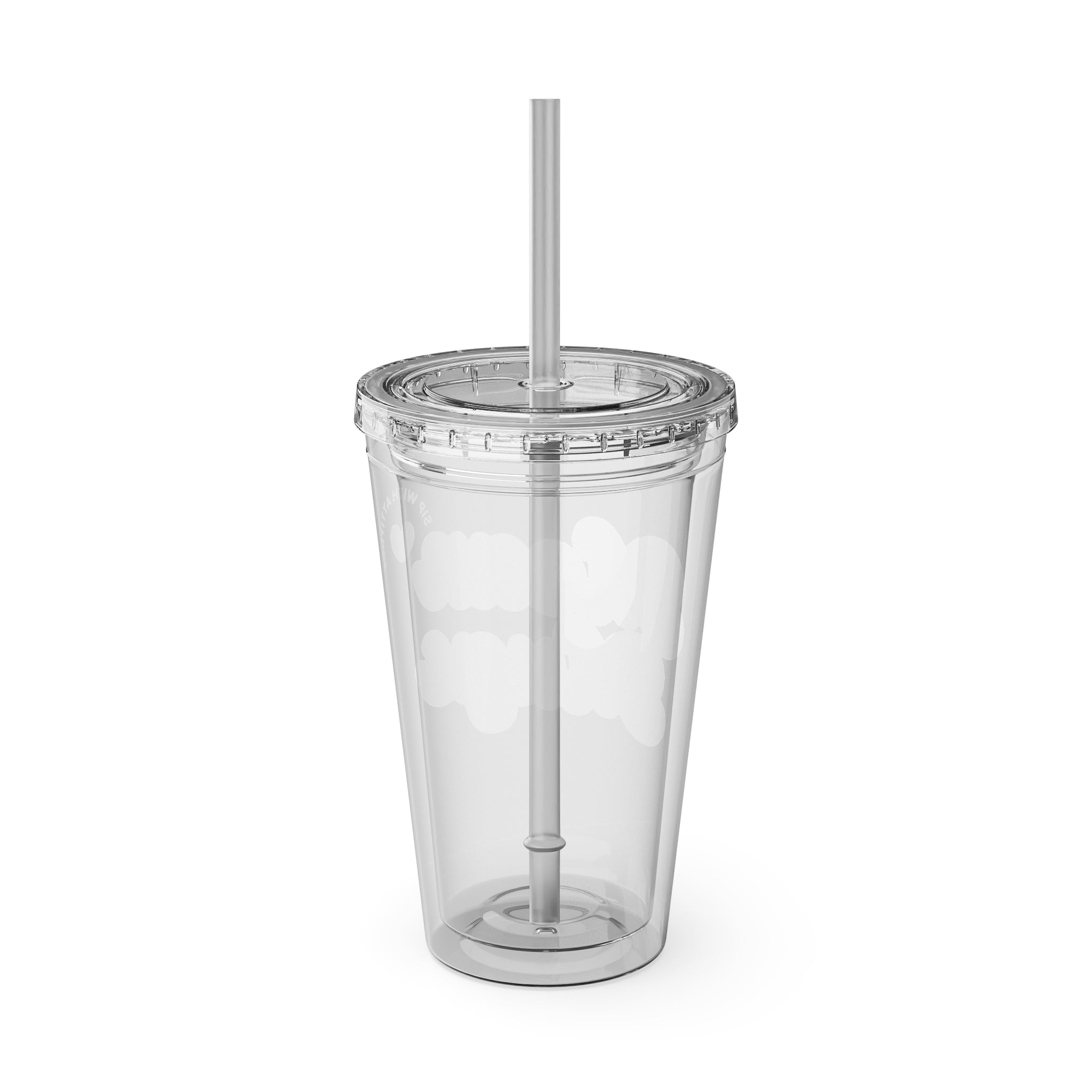 BRANDED MEAN MUGS ACRYLIC TUMBLER-CLEAR 16oz