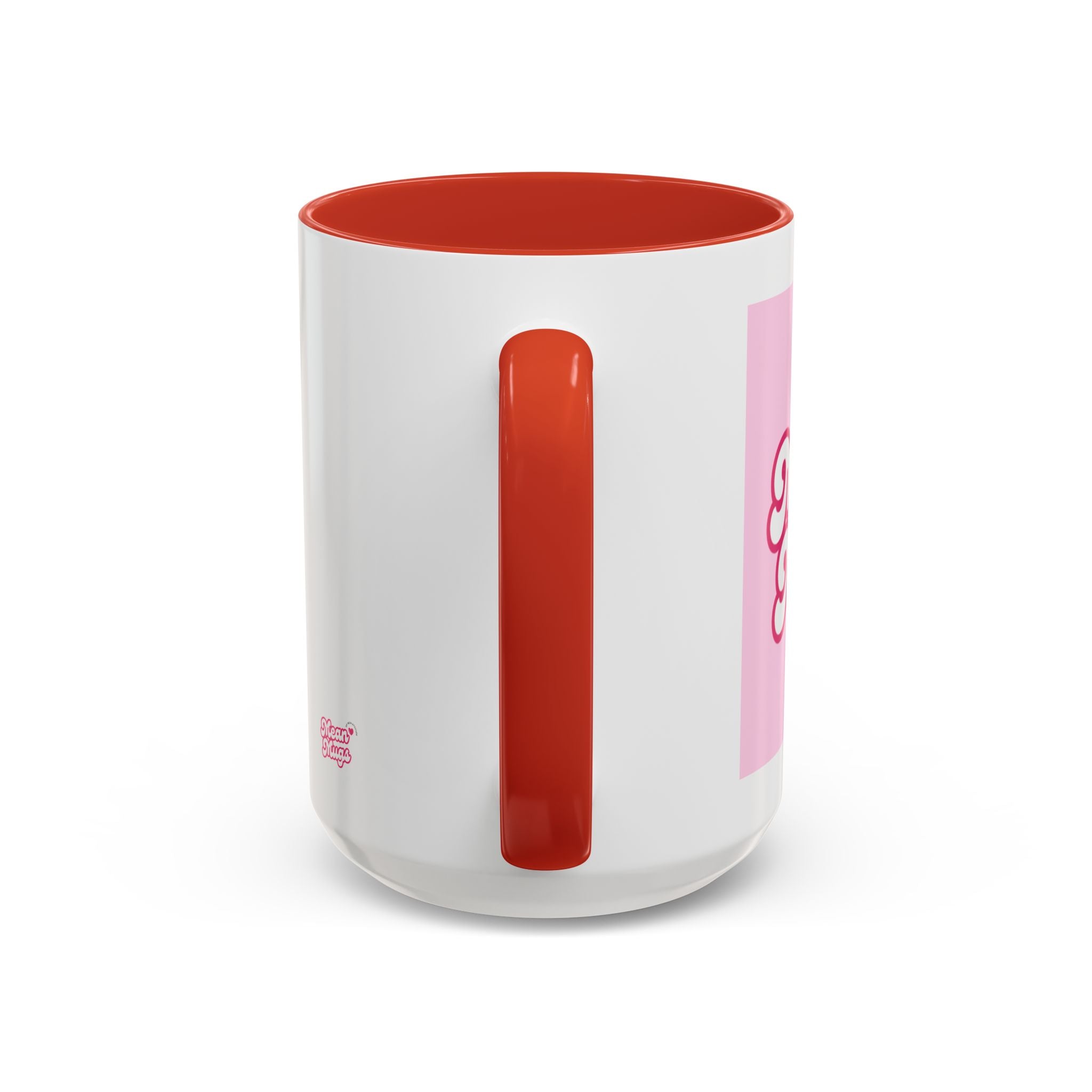 Mean Mugs Branded Coffee Mug — Cute Pink Retro Typography 11/15oz
