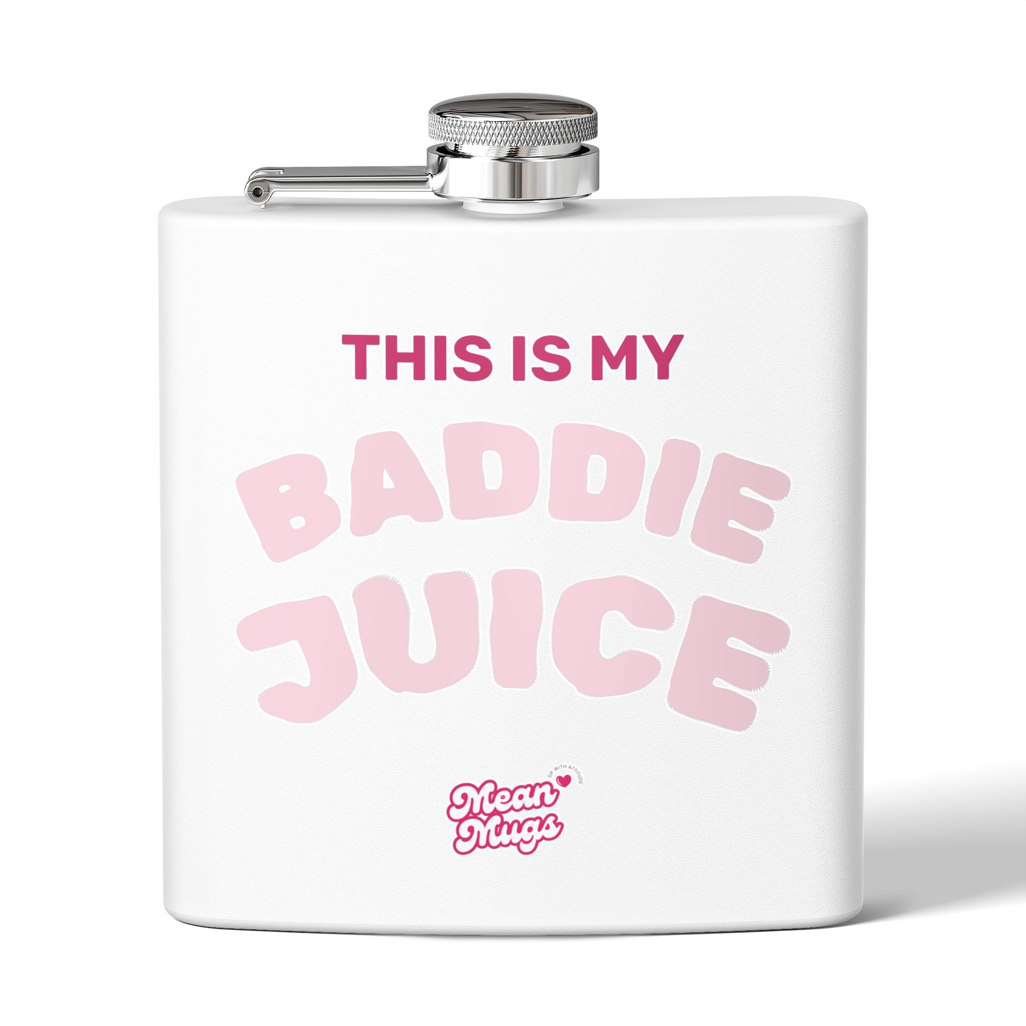 BADDIE JUICE Branded Stainless Steel Flask, 6oz