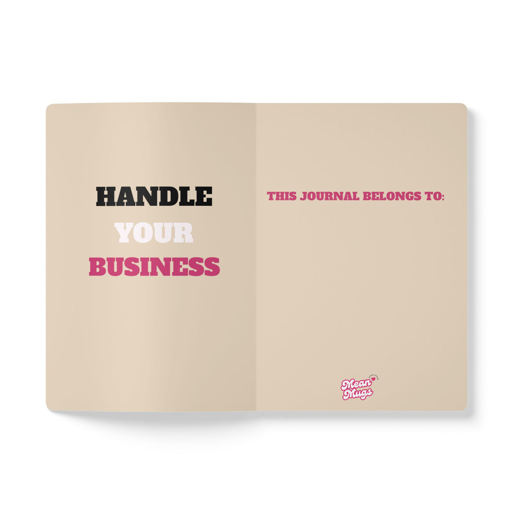 MAIN CHARACTER THOUGHTS — Softcover Journal (Mean Mugs Inside Prints)