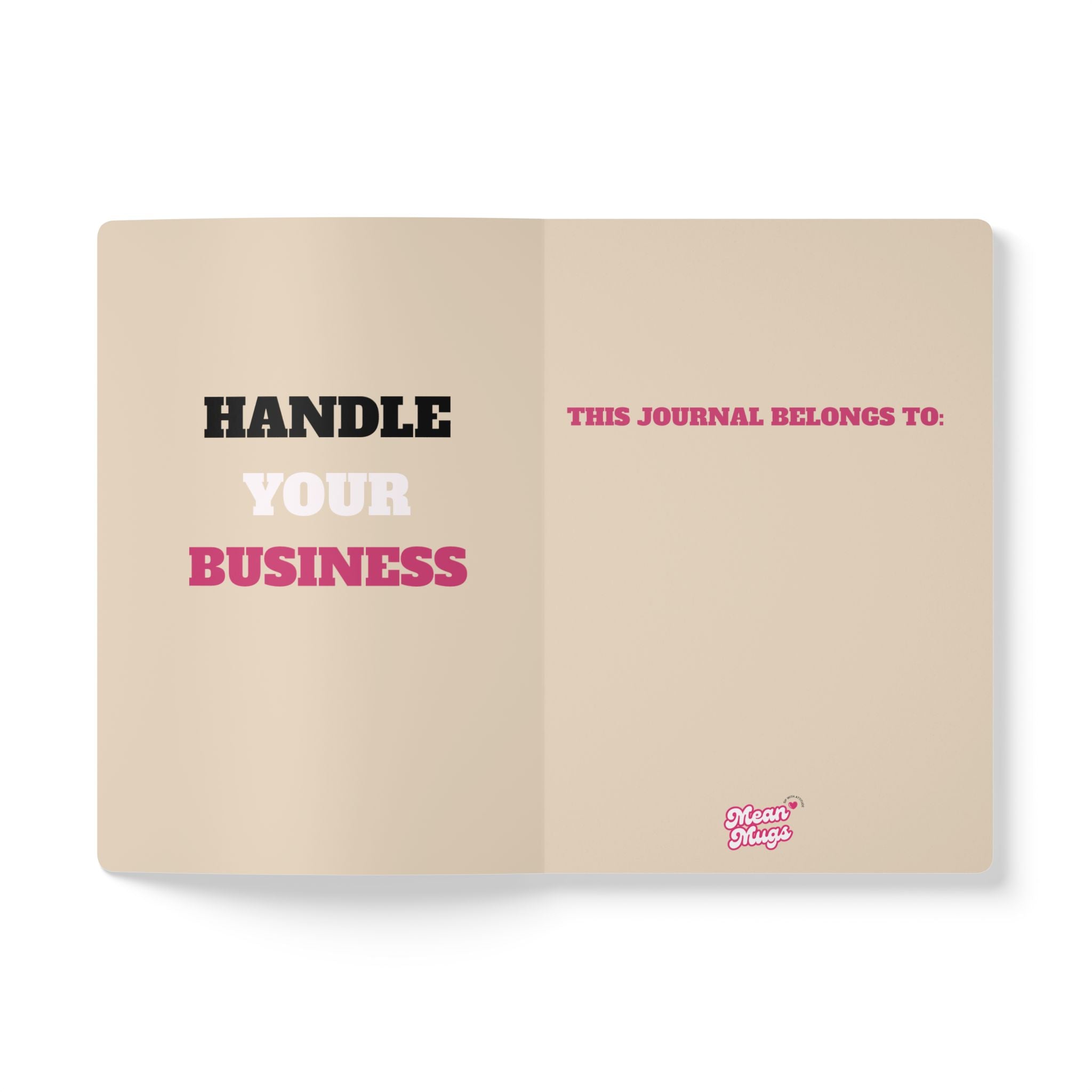 MAIN CHARACTER THOUGHTS — Softcover Journal (Mean Mugs Inside Prints)