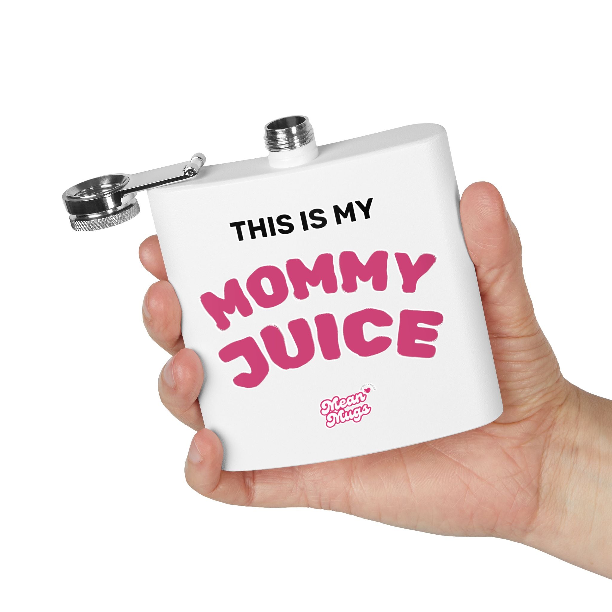 MOMMY JUICE Branded Stainless Steel Flask, 6oz