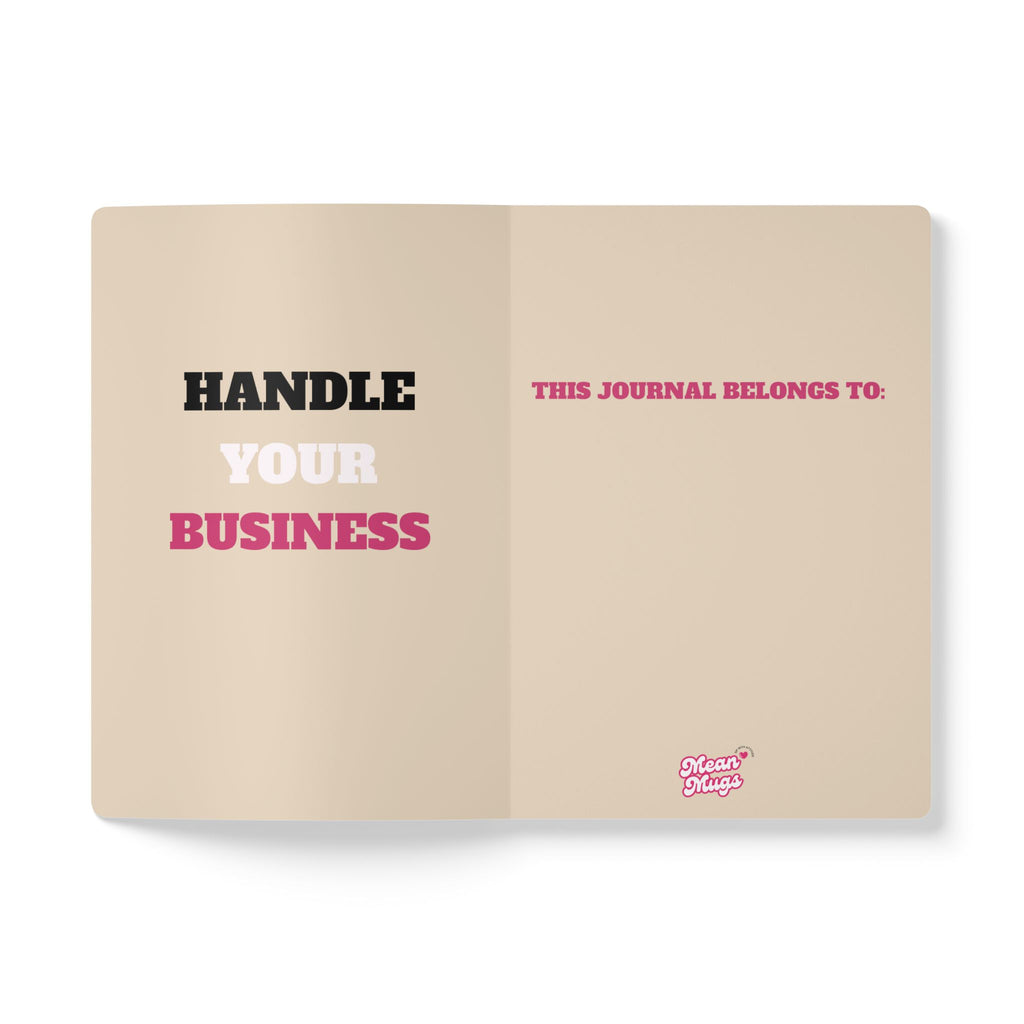 MAIN CHARACTER THOUGHTS — Softcover Journal (Mean Mugs Inside Prints)