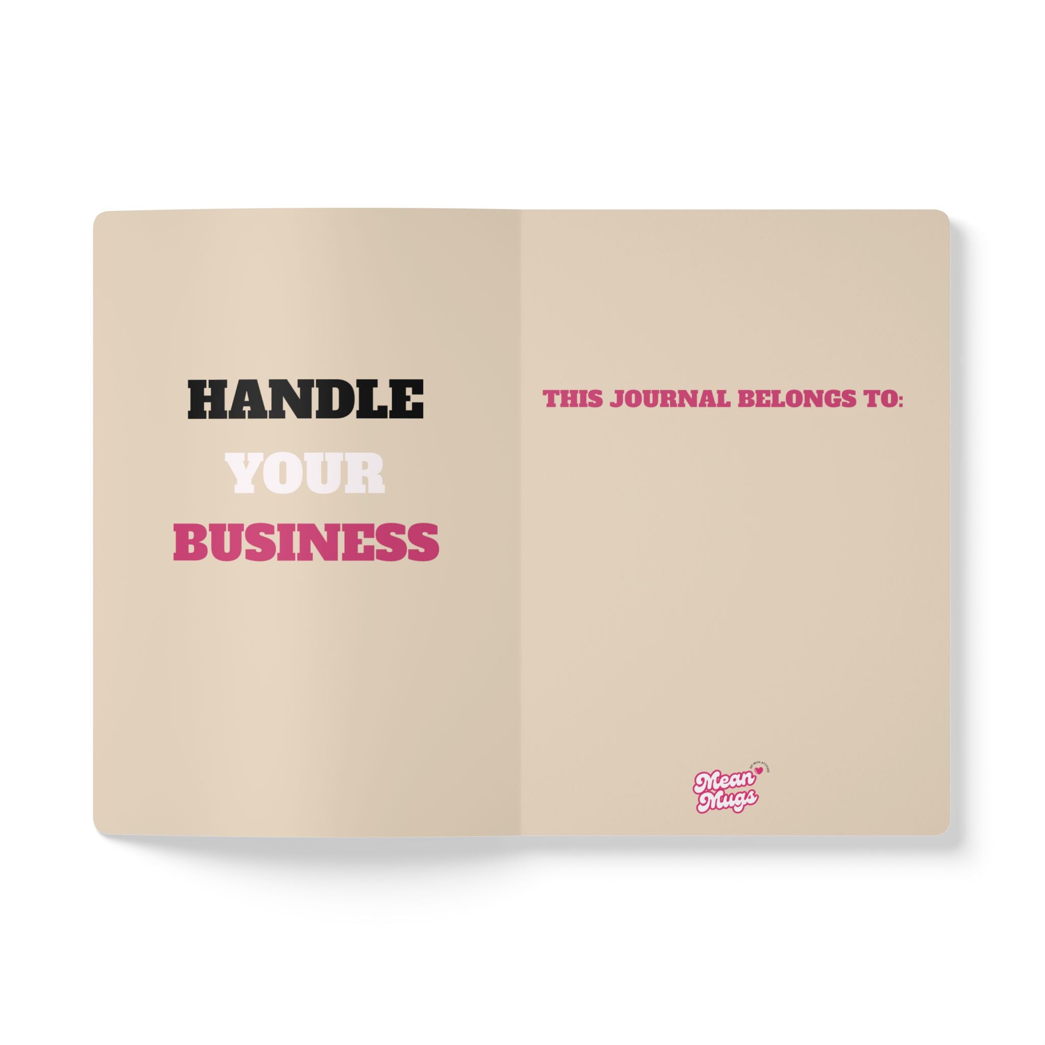 MAIN CHARACTER THOUGHTS — Softcover Journal (Mean Mugs Inside Prints)